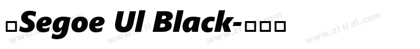 女Segoe Ul Black字体转换